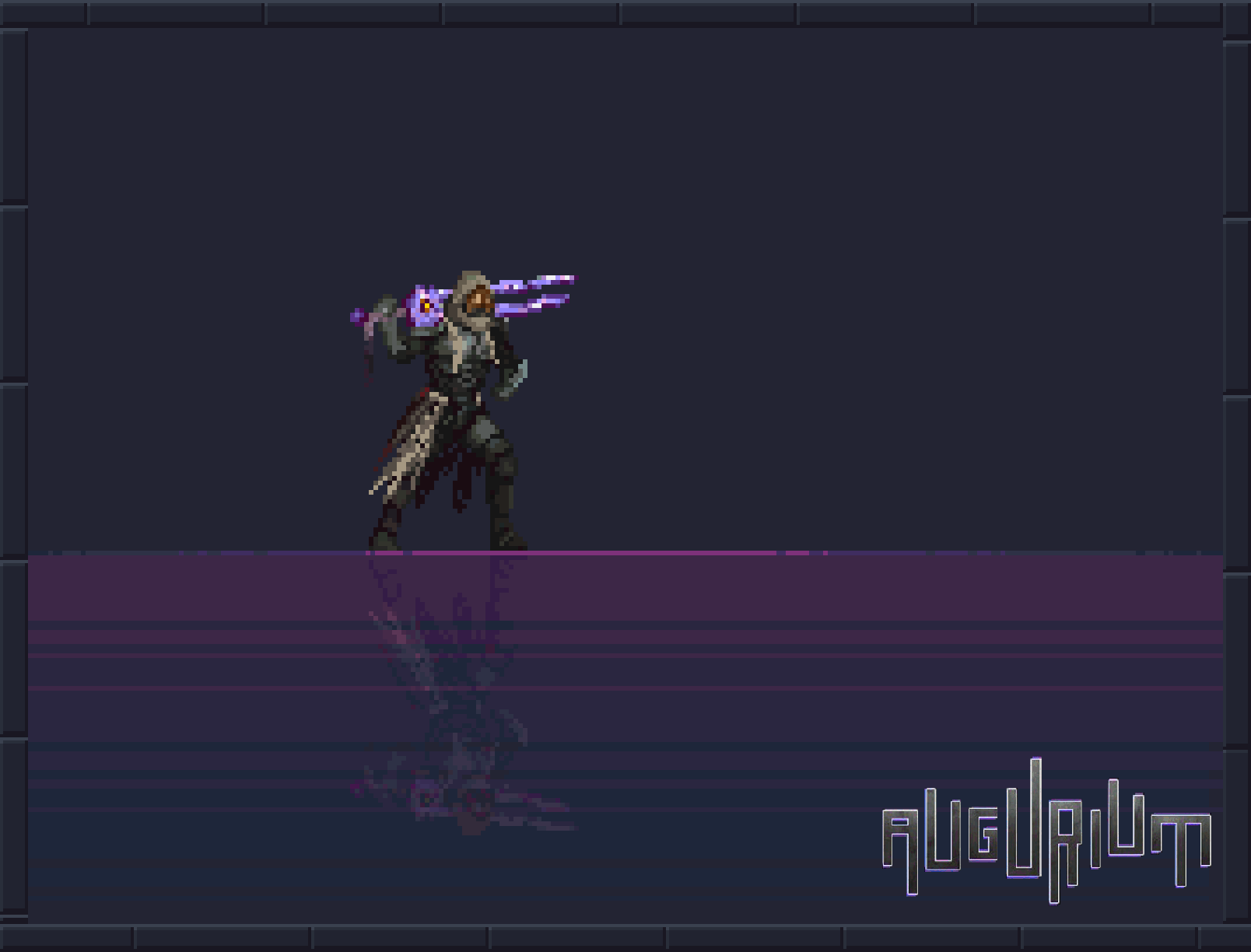 A warrior carrying a sword with two blades breathing in idle, running and attacking in a combo.